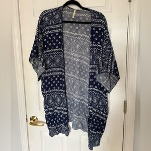 Navy blue cover up/kimono